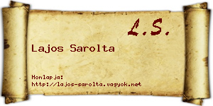 Lajos Sarolta névjegykártya